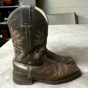 Double H Mens Oil Resistant Western Square Toe Brown Work Boot Size 8 D